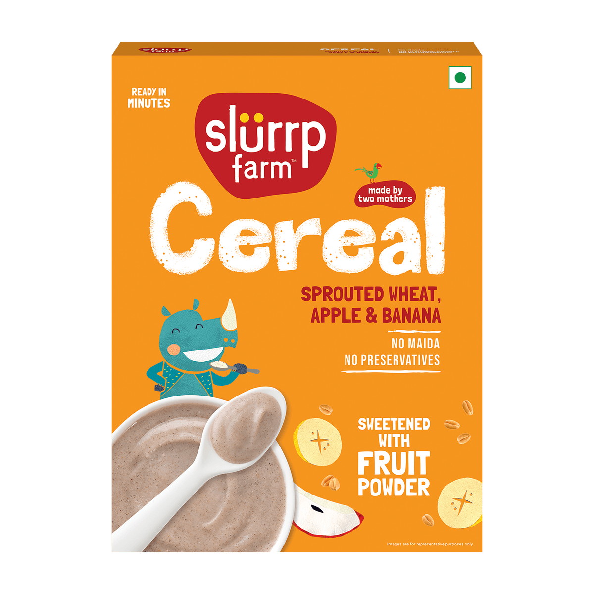 Slurrp Farm Cereal Instant Healthy Cereal | Wheat, Apple & Banana Cereal