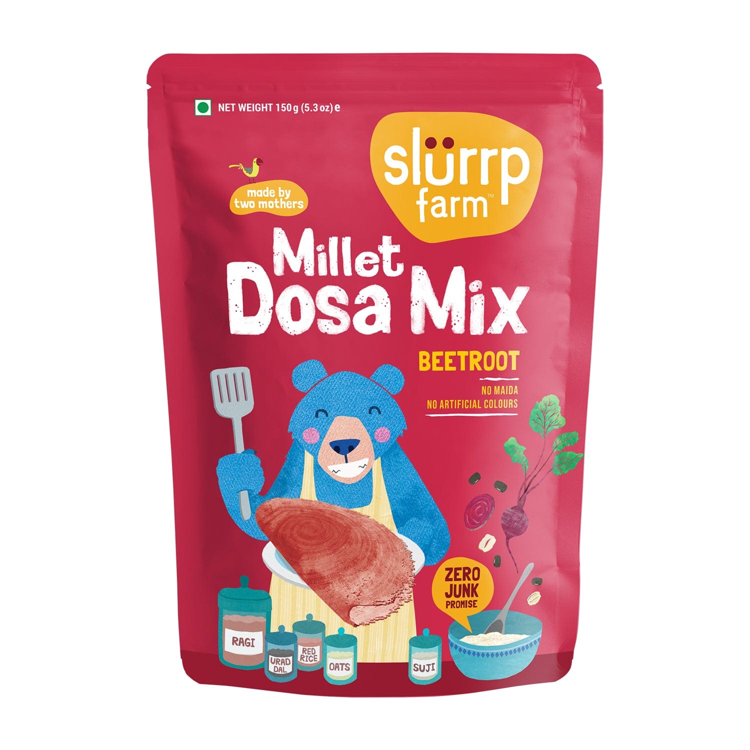 Slurrp Farm combo-dosa Beetroot Multigrain Millet Dosa Mix