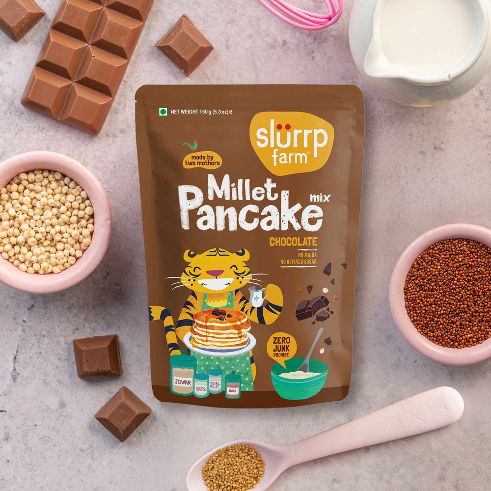 Chocolate Millet Pancake Mix | No Maida