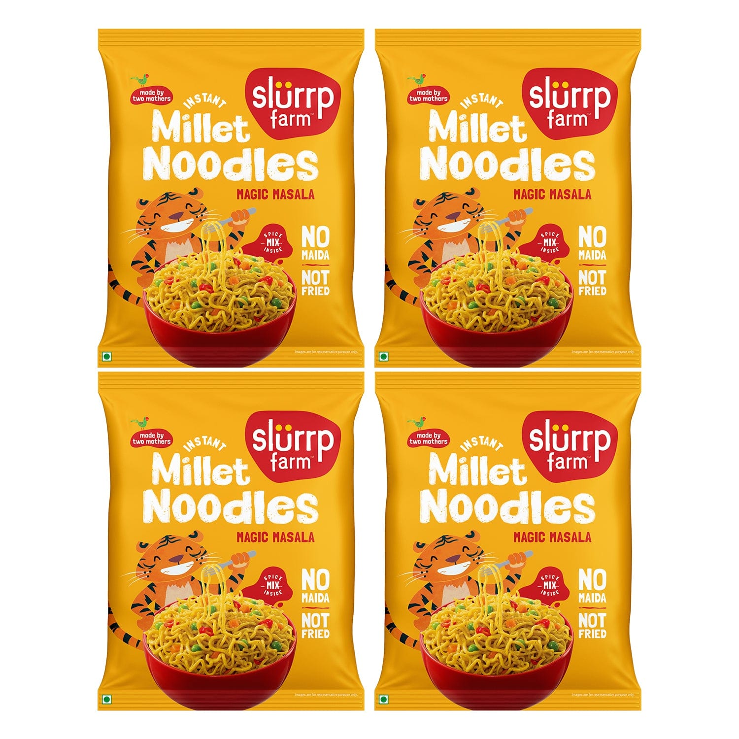 Slurrp Farm Magic Masala - Instant Millet Noodles (Pack of 4)