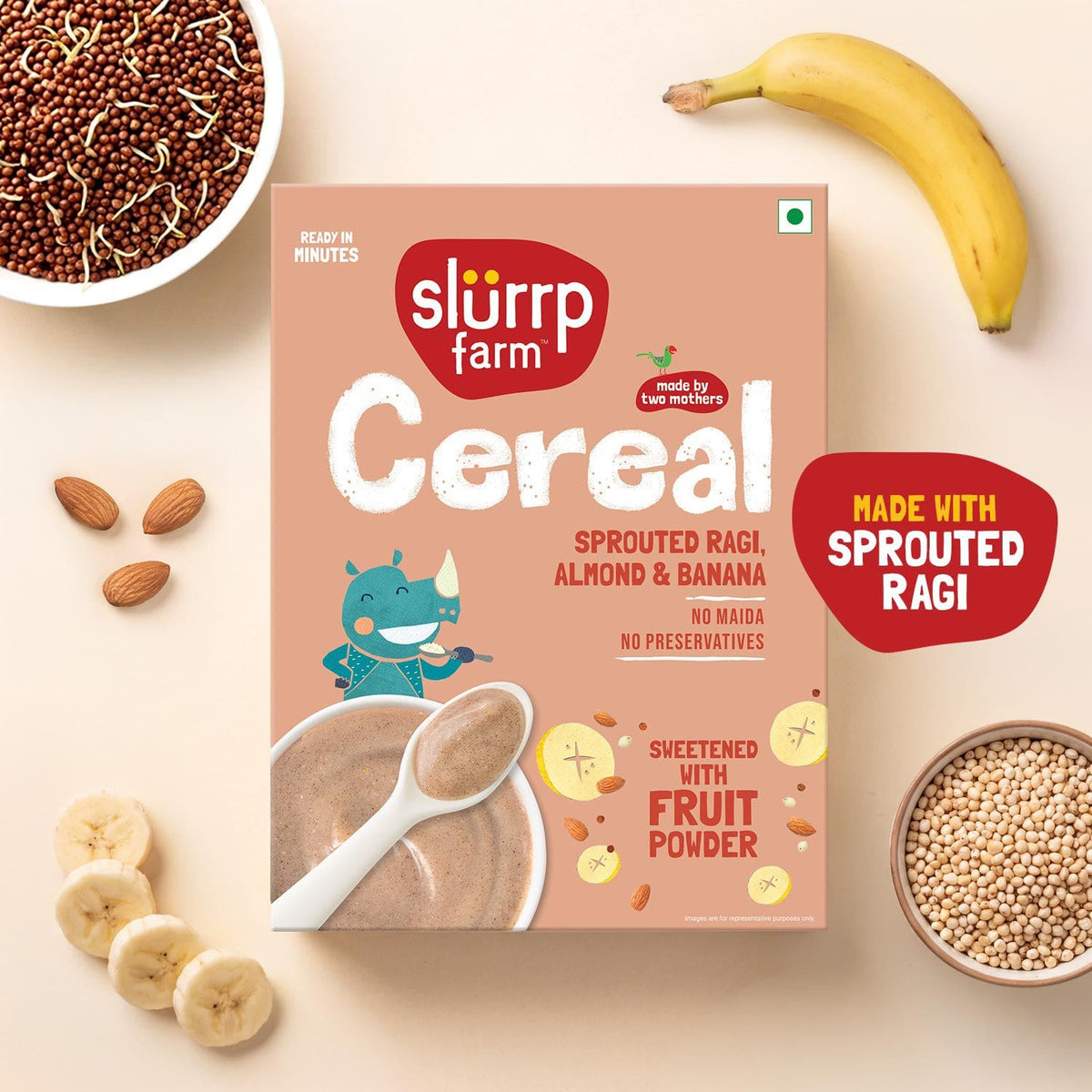 Slurrp Farm Cereal Ragi, Almond and Banana Cereal