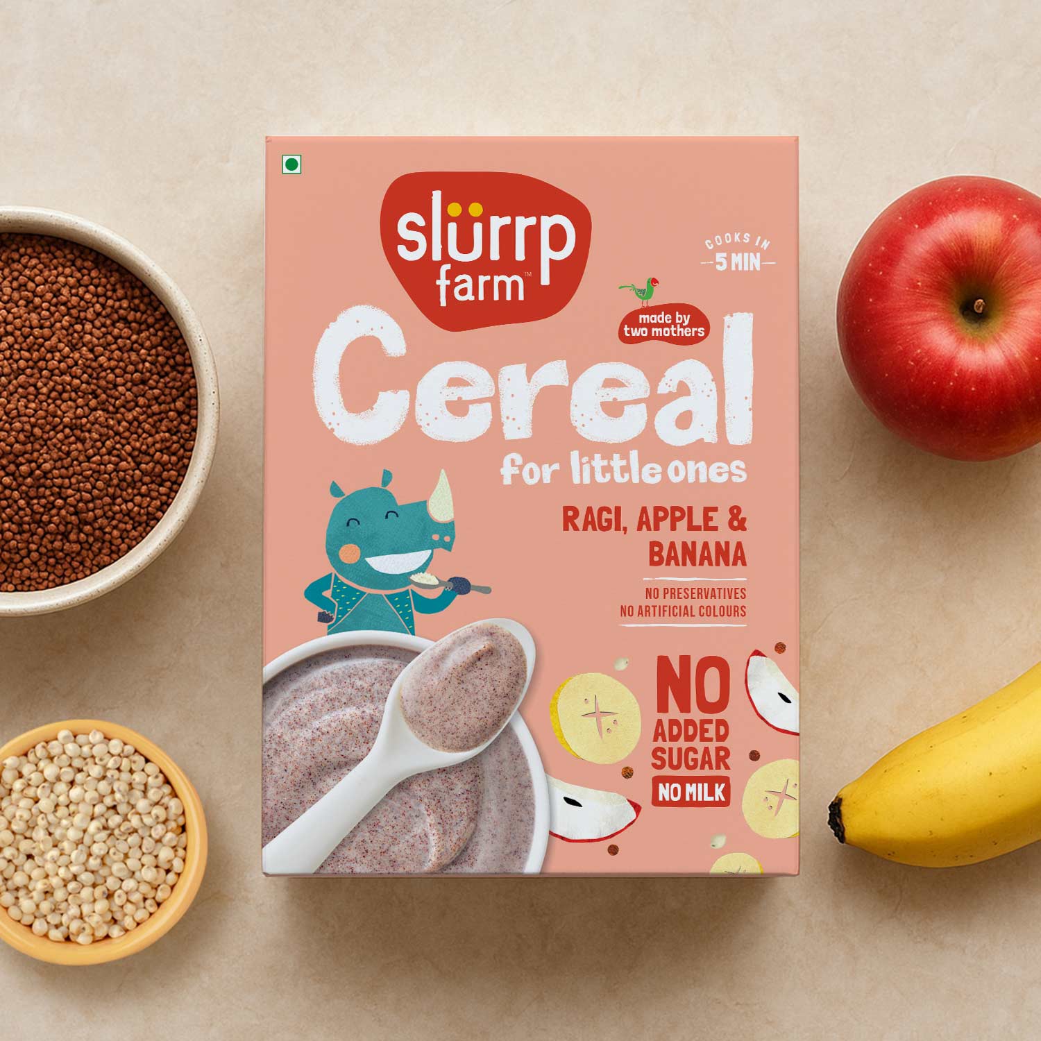 Slurrp Farm Cereal pack of 1 Ragi, Apple & Banana Cereal
