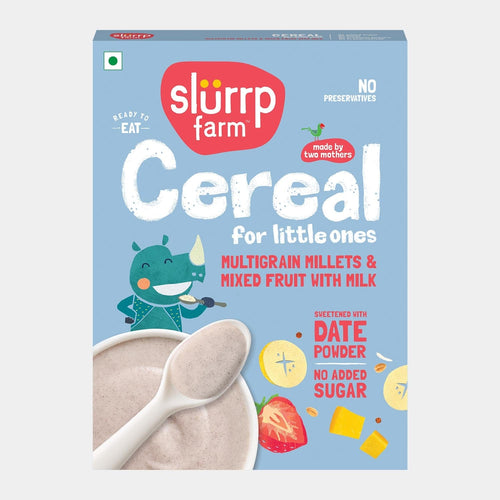 Slurrp Farm Baby Cereal Multigrain Millets and Mixed Fruit Cereal with Milk