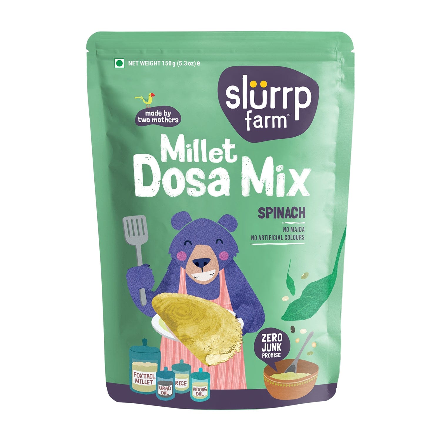 Slurrp Farm Spinach Dosa Spinach Multigrain Millet Dosa Mix