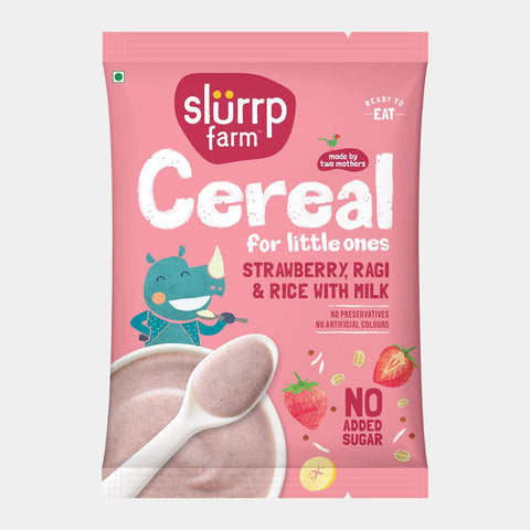 TRIAL PACK - Ragi & Rice Cereal: Strawberry (No Added Sugar)