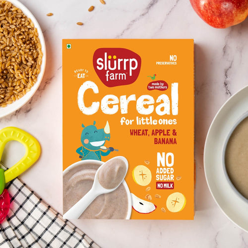 Slurrp Farm Cereal Instant Healthy Cereal | Wheat, Apple & Banana Cereal