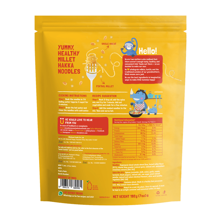 Slurrp Farm Millet Noodles - Pack of 3 Flavours