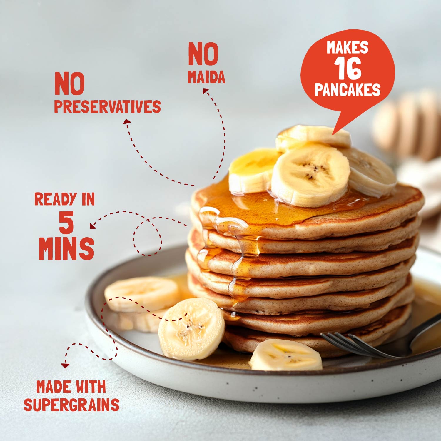 Slurrp Farm Pancake Banana Choco-Chip Millet Pancake Mix 300-gm Family Pack (Stock Up & Save)