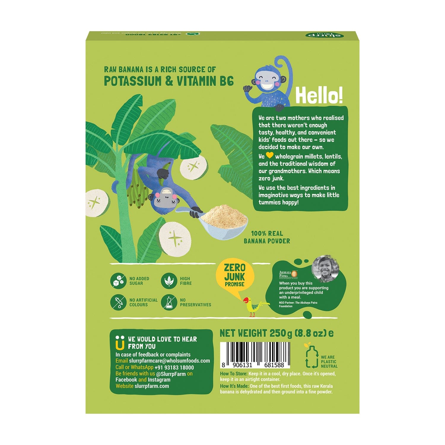 Slurrp Farm pack of 1 Raw Nendran Banana Powder