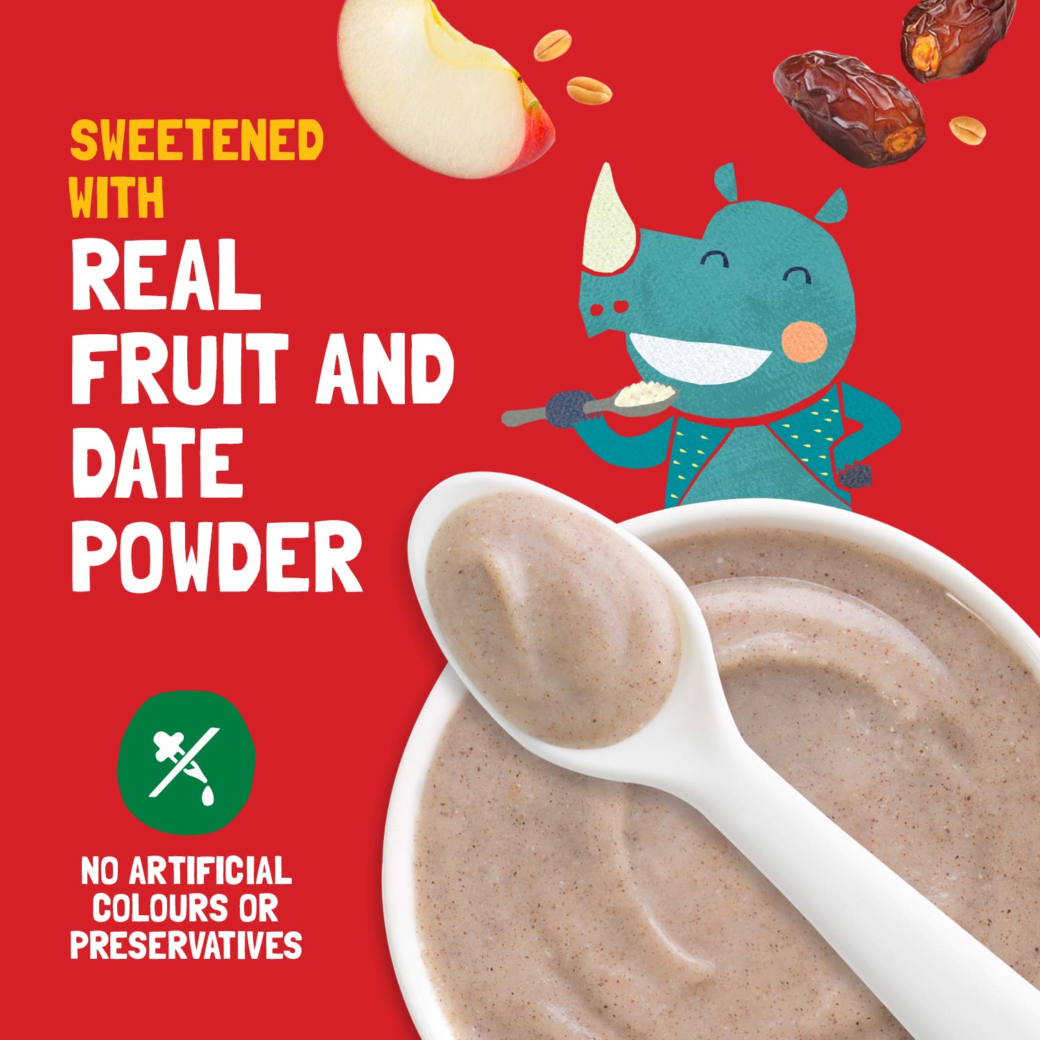Slurrp Farm Cereal Wheat, Apple & Date with Milk | Instant Cereal
