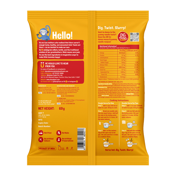 Instant Noodles - Serves 2 (Pack of 1)