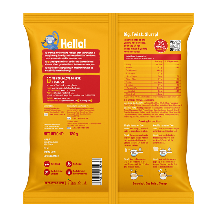 Instant Noodles Serves 4 (pack of 2)