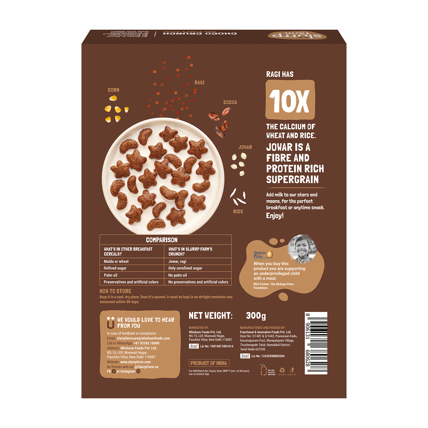 Slurrp Farm Crunch Choco Crunch - Ragi Stars and Moons