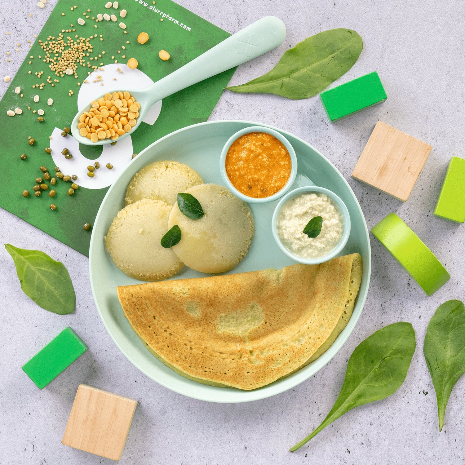 Slurrp Farm Spinach Dosa TRIAL PACK - Protein Rich Millet Dosa Mix Spinach (Gluten Free Ingredients), 50g