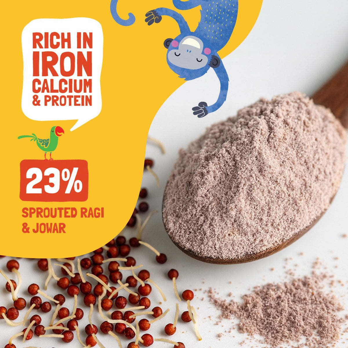 Slurrp Farm Cereal Mango, Ragi and Rice Cereal with Milk