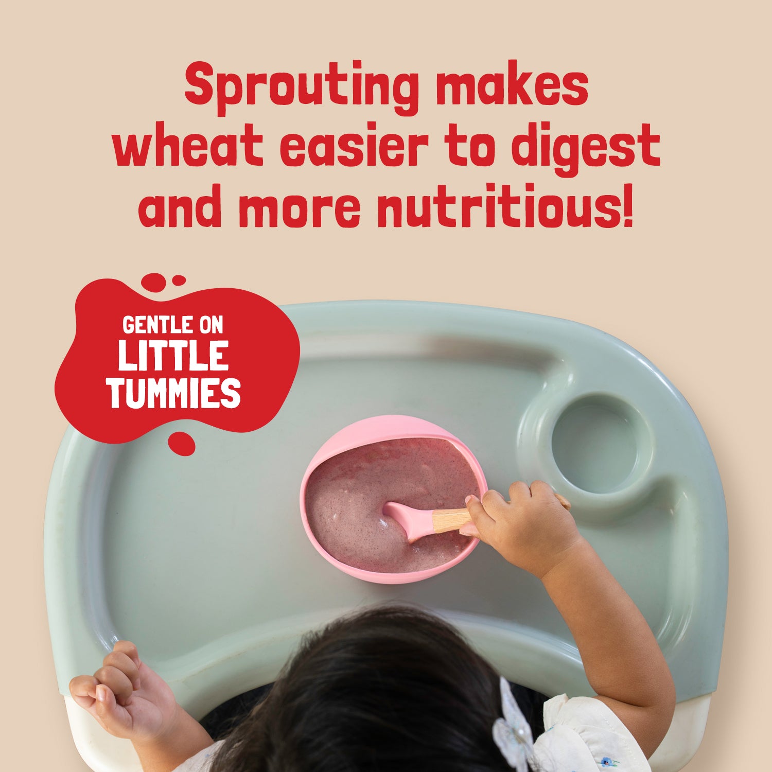 Slurrp Farm First Bites First Bites Sprouted Wheat, Apple and Date Cereal with Milk for Little Ones