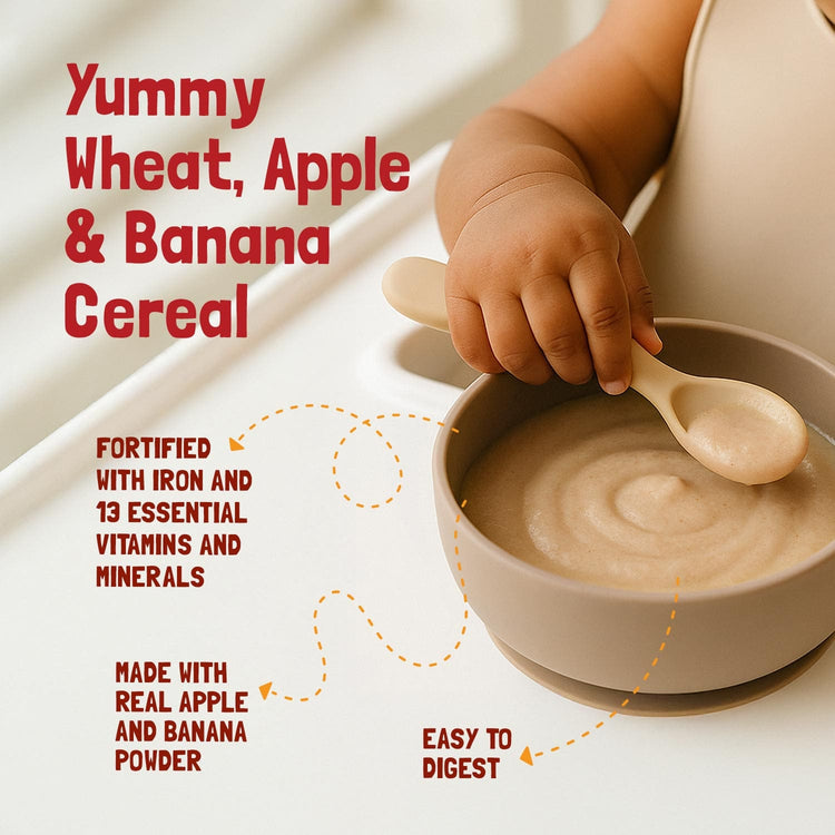 Slurrp Farm Cereal Instant Healthy Cereal | Wheat, Apple & Banana Cereal