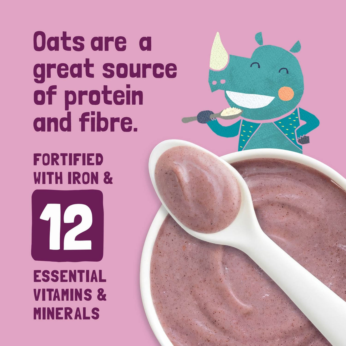 Slurrp Farm Sweet Potato, Beetroot & Oat Cereal with Milk