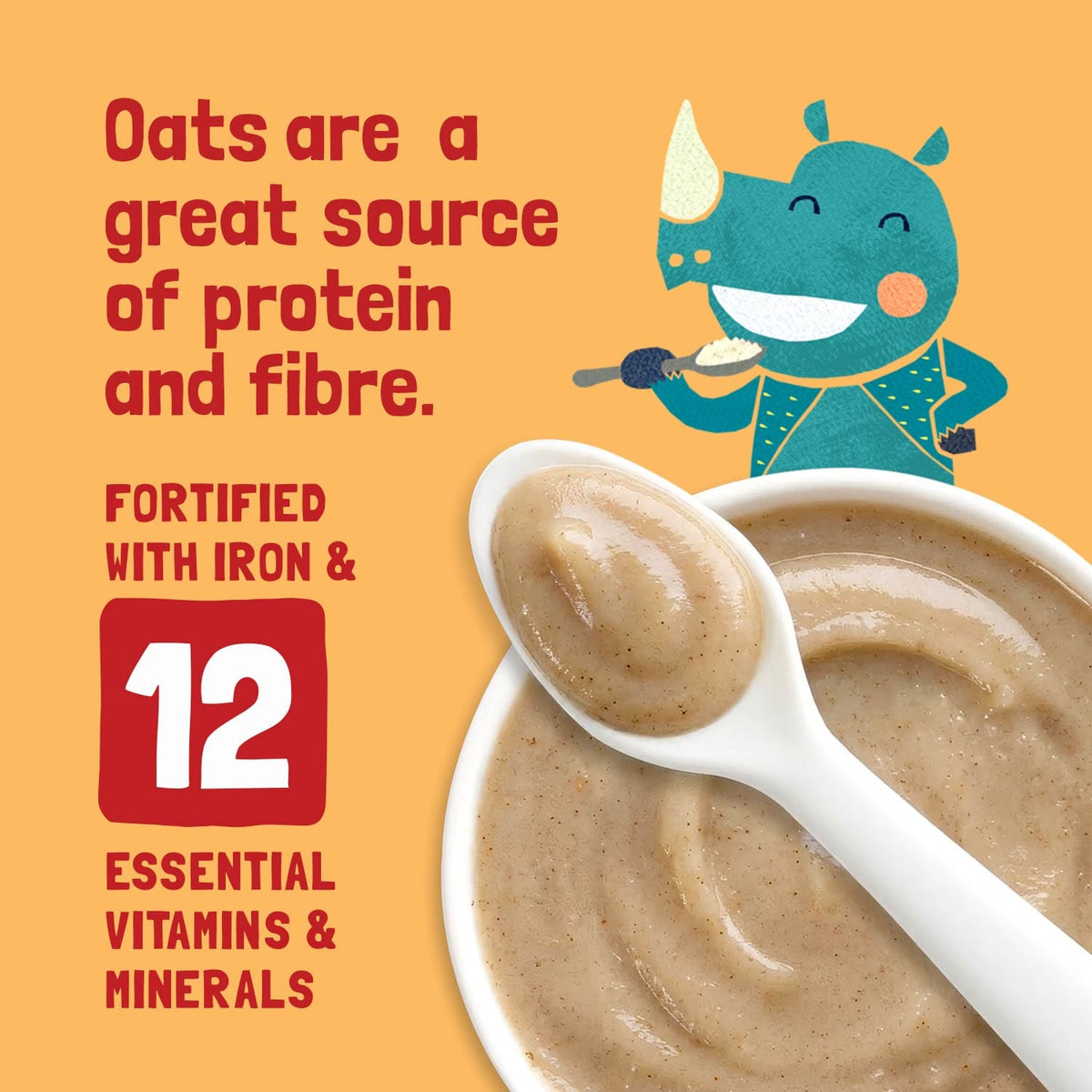 Slurrp Farm Sweet Potato, Carrot & Oat Cereal with Milk
