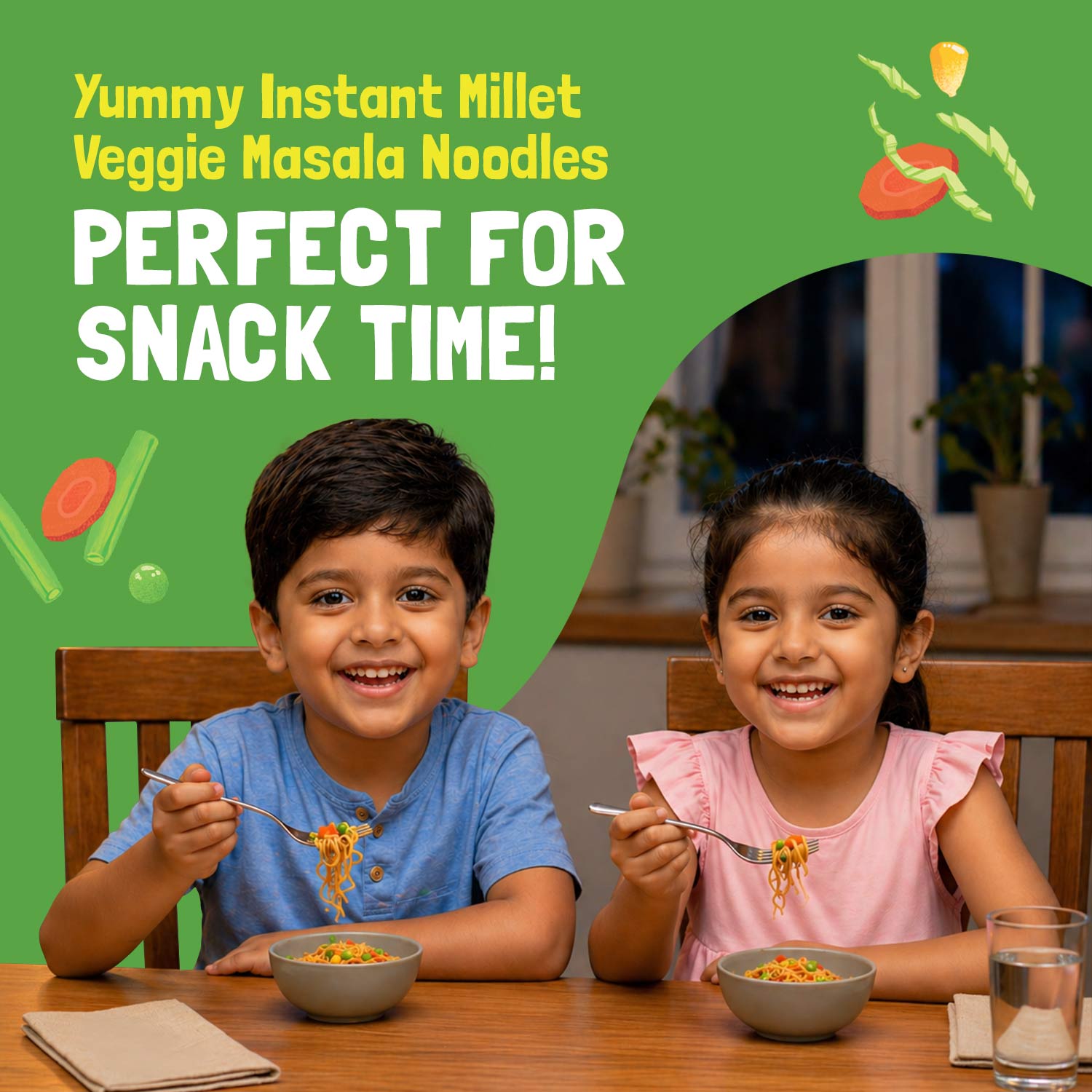 Slurrp Farm Instant Noodle Instant Millet Noodles - Veggie Masala