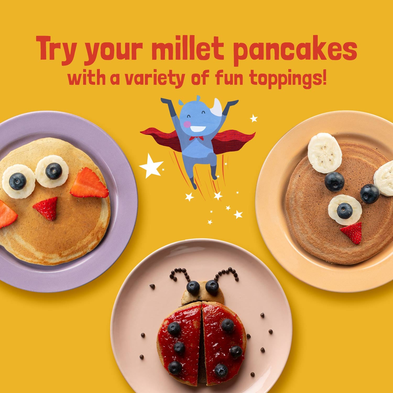 Slurrp Farm Pancake Banana Choco-Chip Millet Pancake Mix 300-gm Family Pack (Stock Up & Save)