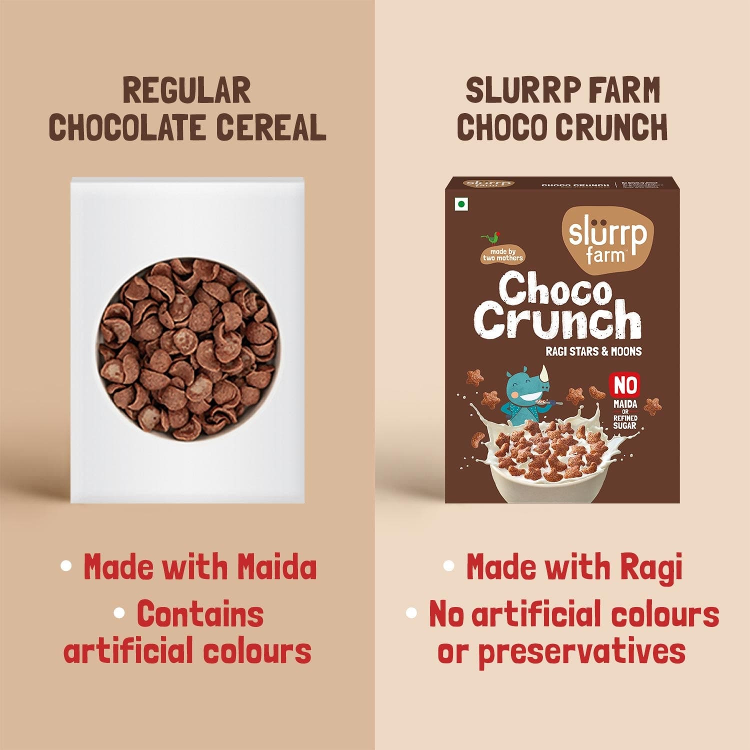 Slurrp Farm Crunch Choco Crunch - Ragi Stars and Moons