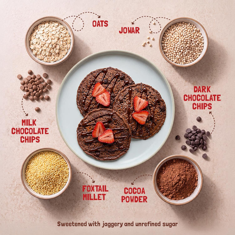 Slurrp Farm Pancake Double Chocolate Millet Pancake Mix
