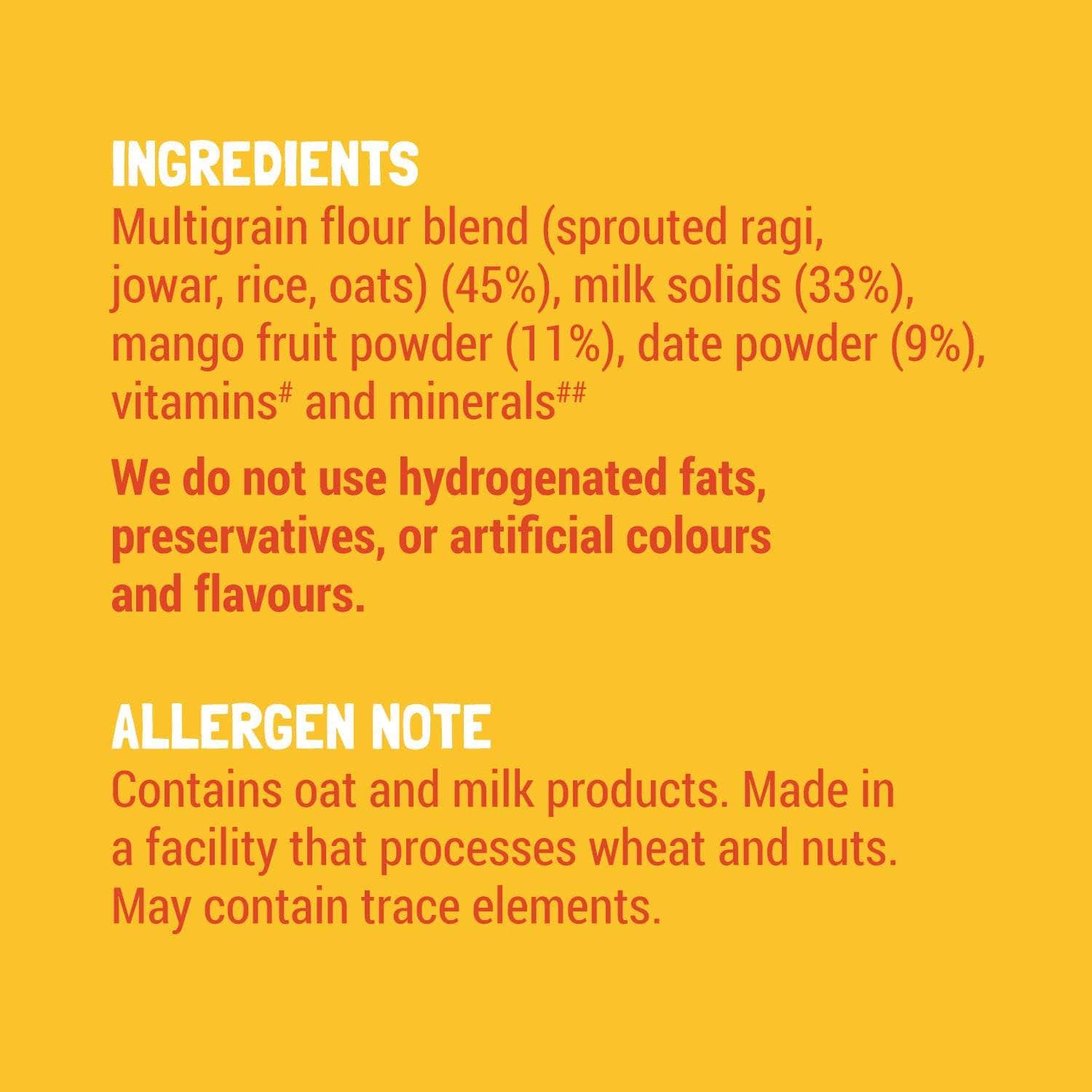 Slurrp Farm Baby Cereal TRIAL PACK - Ragi & Rice Cereal: Mango (No Added Sugar), 50g Pack