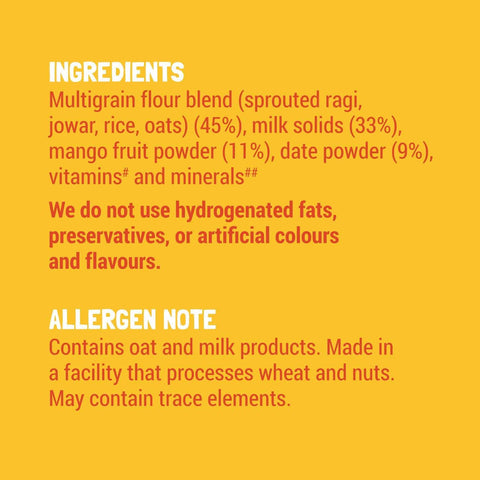 TRIAL PACK - Ragi & Rice Cereal: Mango (No Added Sugar), 50g Pack