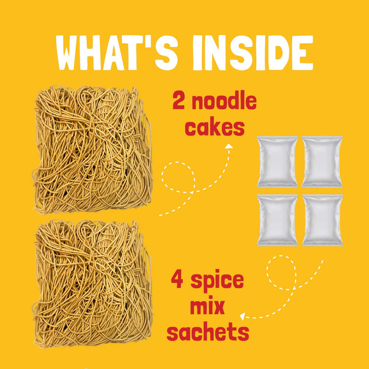 Slurrp Farm Hakka Noodle Millet Noodles - Classic Masala Family Pack (Serves 8)