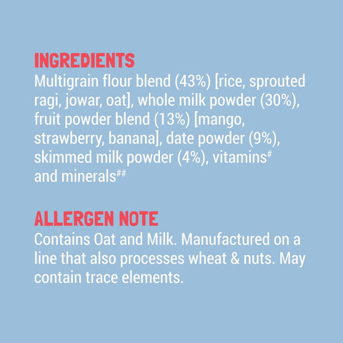 Multigrain Millets and Mixed Fruit Cereal with Milk