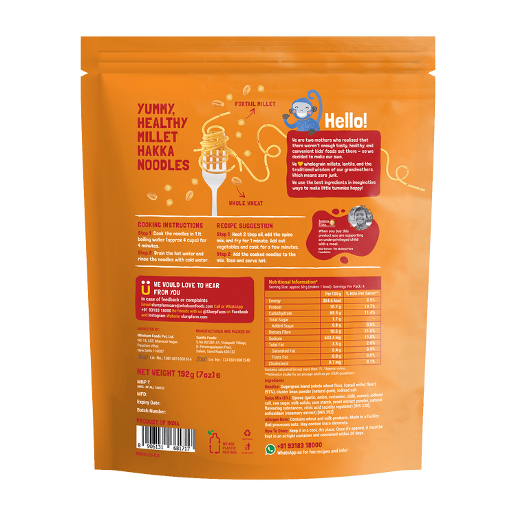 Slurrp Farm Millet Noodles - Pack of 3 Flavours