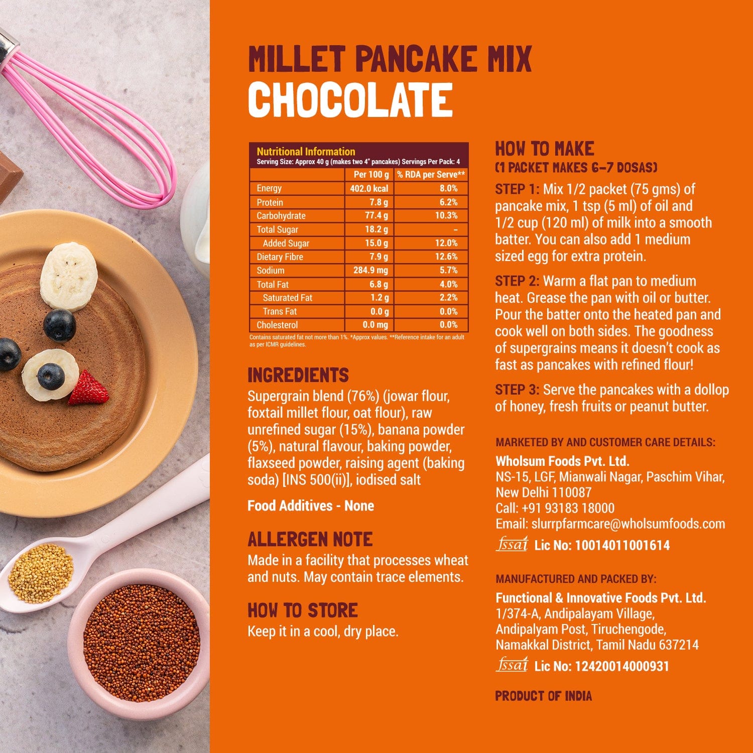 Slurrp Farm Blueberry & Classic Combo: Millet Pancake (Pack of 2)