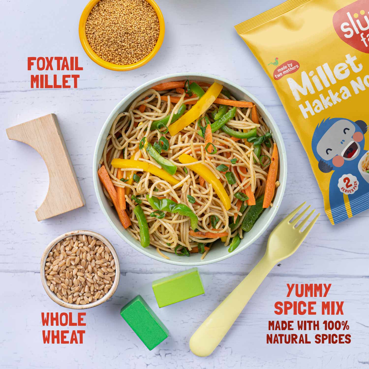 Slurrp Farm Instant Noodle Classic Masala – Serves 2 (96 gms)
