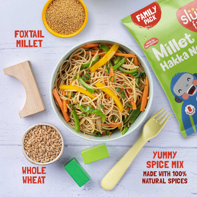 Slurrp Farm Hakka Noodle Mild Masala – Serves 8 (384 gms)