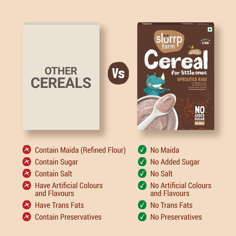 Slurrp Farm Cereal Sprouted Ragi Powder for Little Ones