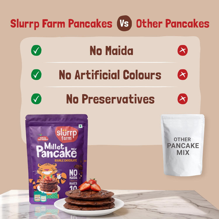Slurrp Farm Pancake Double Chocolate Millet Pancake Mix