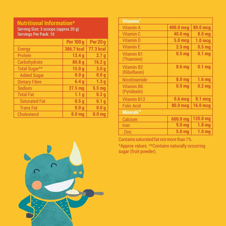 Slurrp Farm Cereal pack of 1 Mango, Ragi and Rice Cereal with Milk