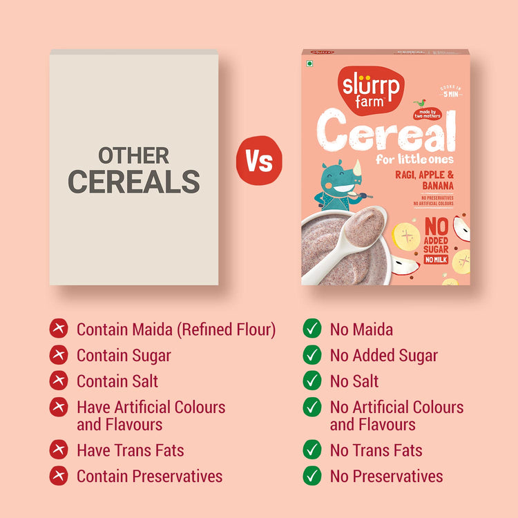 Slurrp Farm Cereal pack of 1 Ragi, Apple & Banana Cereal