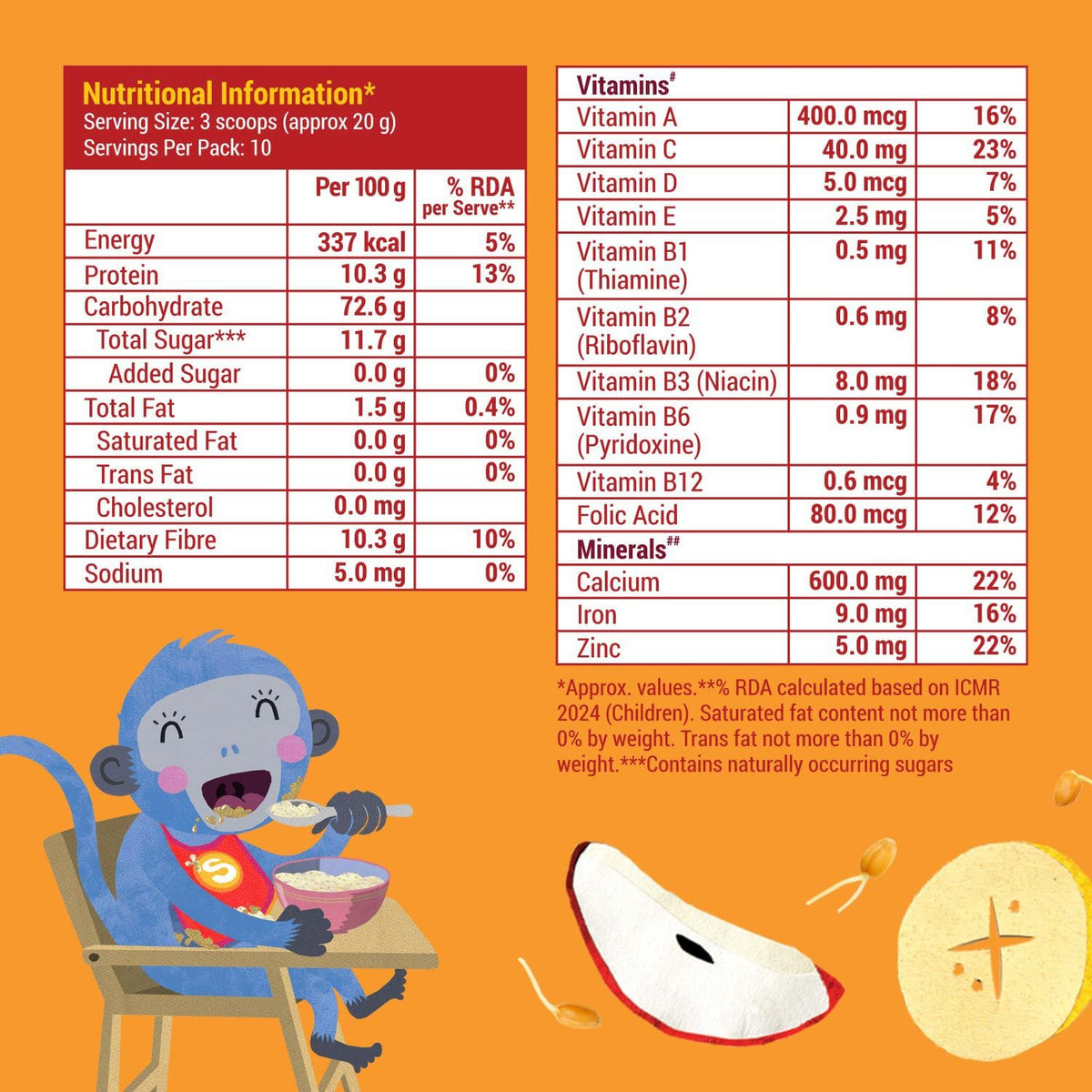 Slurrp Farm Cereal Instant Healthy Cereal | Wheat, Apple & Banana Cereal