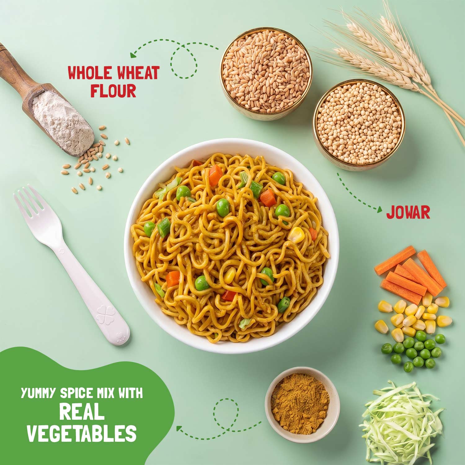 Slurrp Farm Instant Noodle Instant Millet Noodles - Veggie Masala