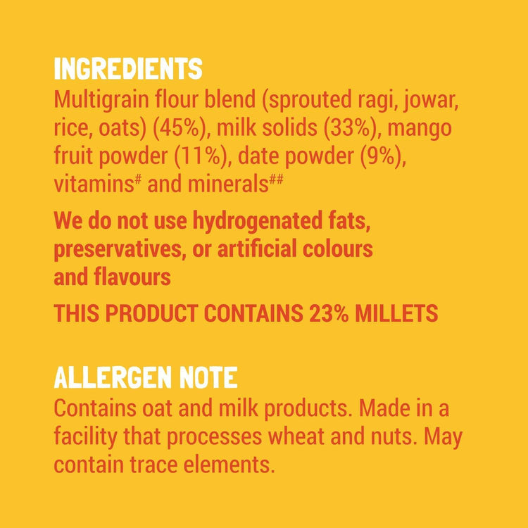 Slurrp Farm Cereal pack of 1 Mango, Ragi and Rice Cereal with Milk