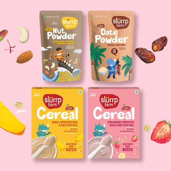 Slurrp Farm Sweetener Multigrain Fruit Cereal & Sweeteners Combo