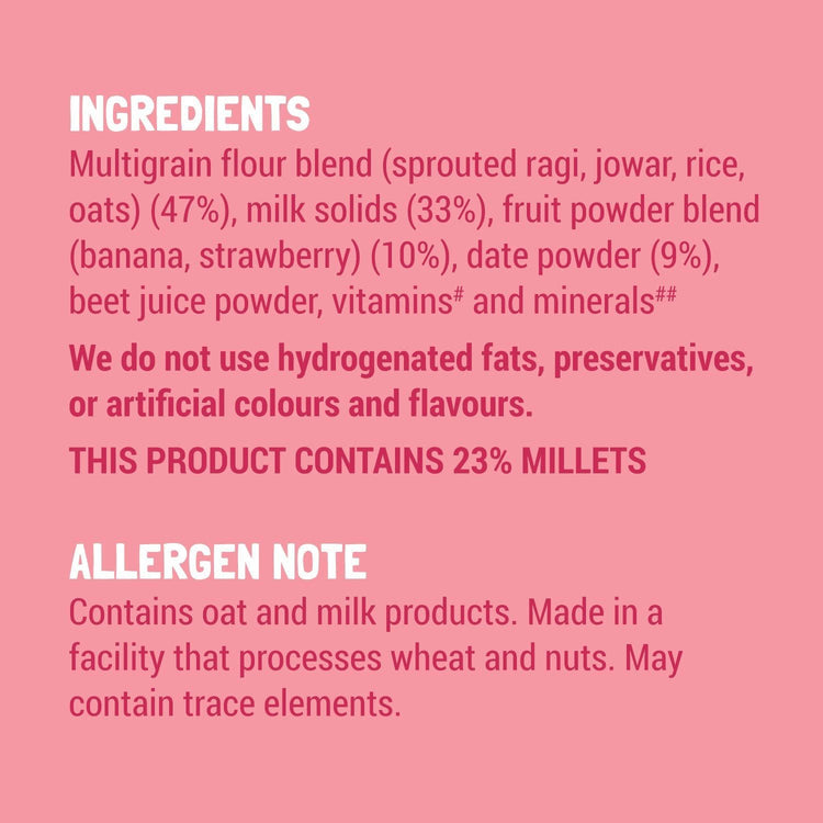 Slurrp Farm Cereal pack of 1 Strawberry, Ragi & Rice Cereal with Milk