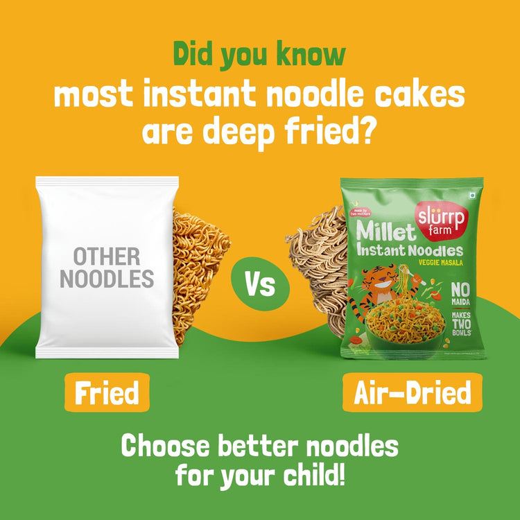 Slurrp Farm Instant Noodle Instant Millet Noodles - Veggie Masala