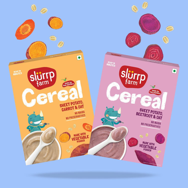 Slurrp Farm Cereal Carrot & Beetroot Sweet Potato Cereal Combo