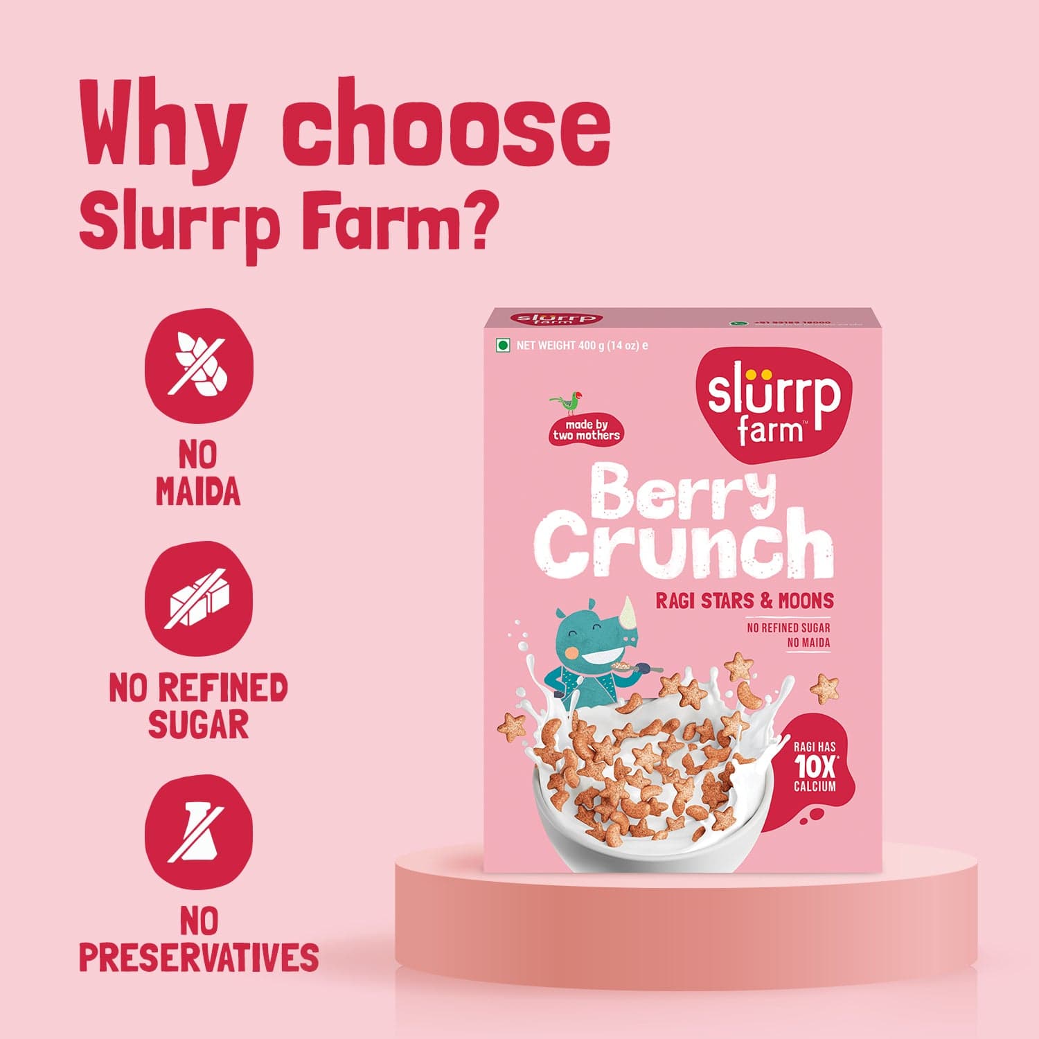 Slurrp Farm Berry Crunch - Ragi Stars and Moons