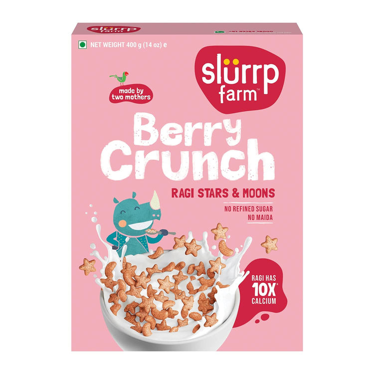 Slurrp Farm 🎁 Berry Crunch - Ragi Stars and Moons - pack of 1
