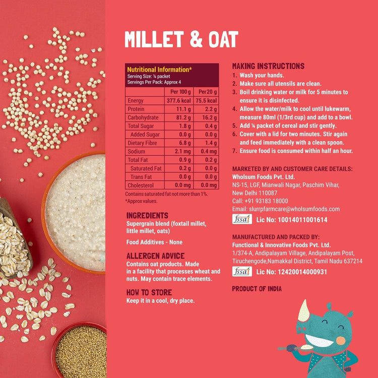 Slurrp Farm Cereal Cereal Trial Packs Combo (Pack of 6)