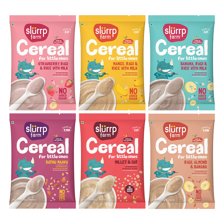 Slurrp Farm Cereal Cereal Trial Packs Combo (Pack of 6)